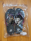 Albino and Preto x Locals Slippers Purple Straps • Black • 9.5-10.5 • BRAND NEW