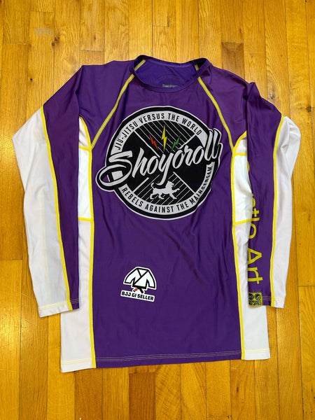 Shoyoroll Old School Rash Guard • Purple • Large (L) • GENTLY USED