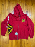 Shoyoroll OG Red Zip-Up Heatstamped Hoodie • Red • Large (L) • BARELY USED