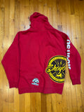 Shoyoroll OG Red Zip-Up Heatstamped Hoodie • Red • Large (L) • BARELY USED