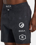 Shoyoroll RVCA Ruotolo 17" Technical Training Shorts  • Black • 34 • BRAND NEW