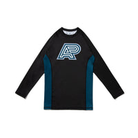 Albino and Preto Tri-Color HB Classic Rash Guard LS • Black • 2XL • GENTLY USED