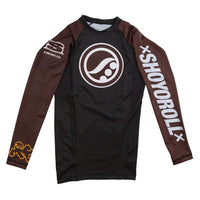 Shoyoroll 2015 Q3 Ranked Rash Guard LS • Brown • Medium (M) • GENTLY USED