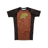 Albino and Preto Tonal Swirl Comp Rash SS • Brown • Extra Large (XL) • BRAND NEW