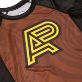 Albino and Preto Tonal Swirl Comp Rash SS • Brown • Extra Large (XL) • BRAND NEW