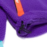 Albino and Preto Berber Fleece Half-Zip Mock Hoodie • Purple • Large • BRAND NEW