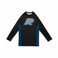 Albino and Preto Tri-Color HB Classic Rash Guard LS • Black • XL • BRAND NEW