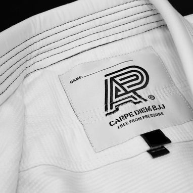 Albino and Preto A&P x Carpe Diem Free From Pressure • White • A2 • BR –  BJJ Gi Seller