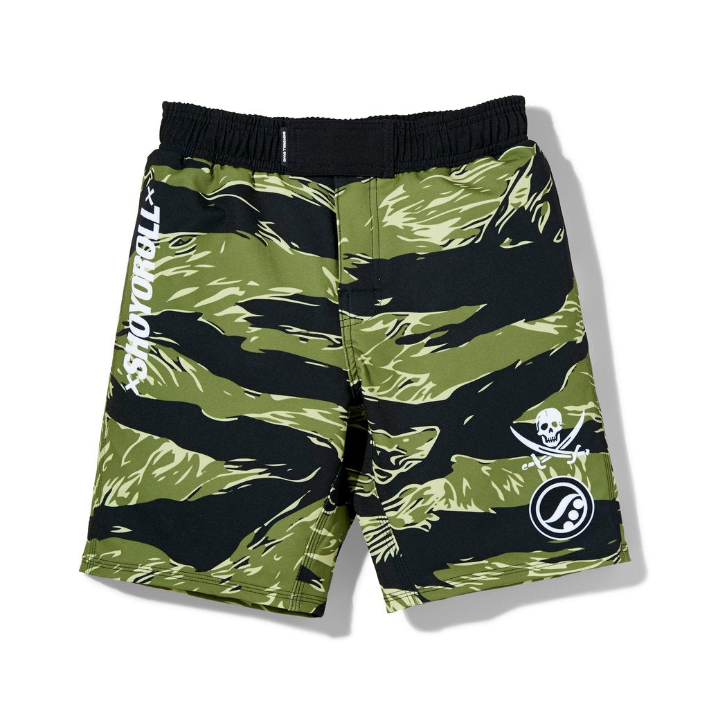 Shoyoroll x Neighborhood Fitted Training Shorts • Tiger Camo