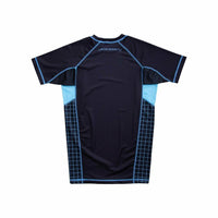 Shoyoroll Wireframe Rash Guard Short Sleeve SS • Blue/Black • 2XL • BRAND NEW