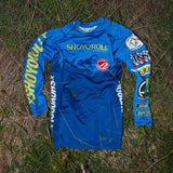 Shoyoroll Stampede Training Rash Guard Long Sleeve • Medium • Blue • BRAND NEW