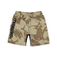 Shoyoroll Training Fitted Shorts • Tan Camo • Large • BRAND NEW